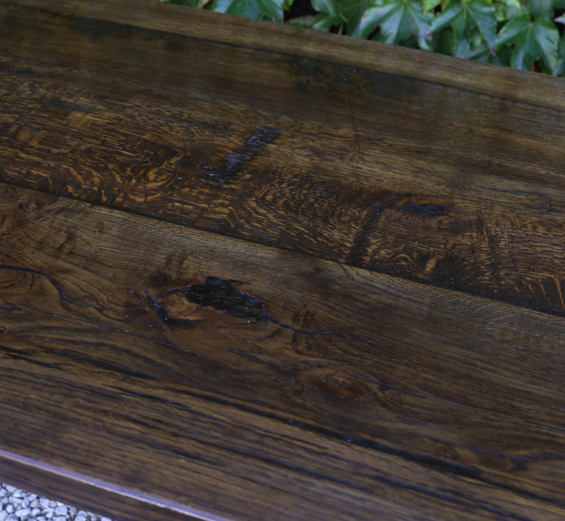 Custom Dining Table in Antique Oak// JS Editions